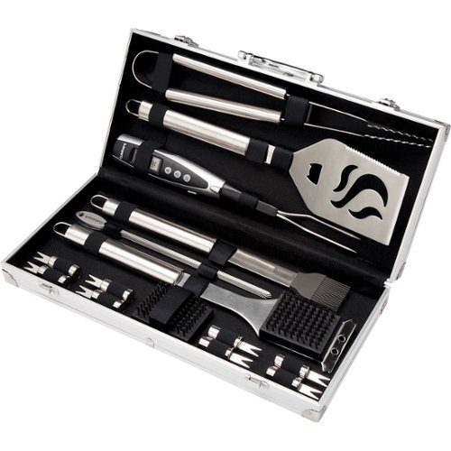 Photos - Kitchen Knife Cuisinart  20 Piece Deluxe Stainless-Steel Grill Tool Set - Stainless Ste 