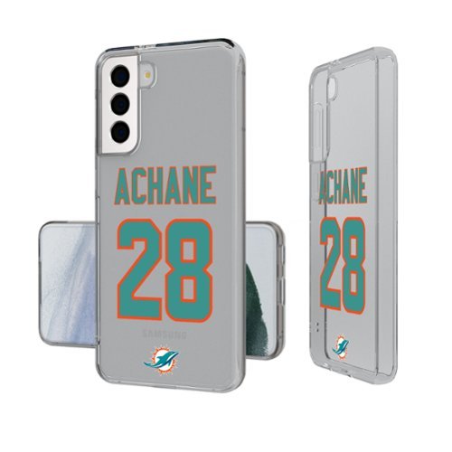 Keyscaper - NFL - De-Von Achane Miami Dolphins Galaxy Clear Case - S24 - Multicolor-Front_Standard 