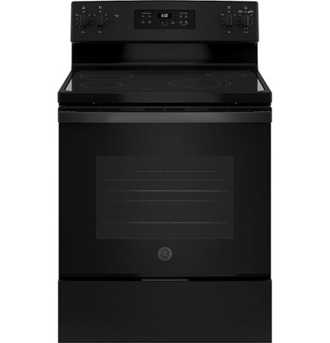 GE - 5.3 Cu. Ft. Freestanding Electric Range with Manual Cleaning - Black