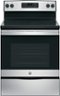 GE - 5.3 Cu. Ft. Freestanding Electric Range with Manual Cleaning - Stainless Steel-Front_Standard