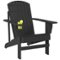 Outsunny - Adirondack Chair, Outdoor Fire Pit and Porch Seating - Black-Front_Standard