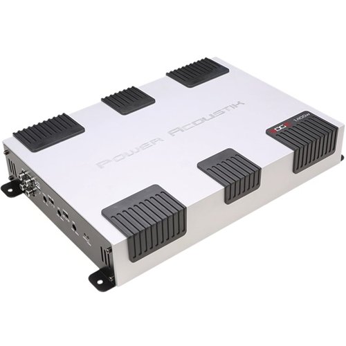  Power Acoustik - Edge 1400W Class AB Bridgeable 2-Channel Amplifier with Selectable Bass Boost - White, Black