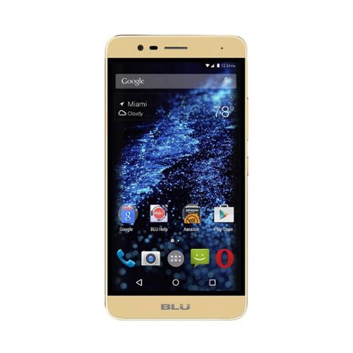 BLU - Studio ONE 4G LTE with 16GB Memory Cell Phone (Unlocked) - Solid gold-Front_Standard 
