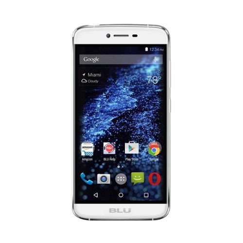 BLU - Studio ONE 4G LTE with 16GB Memory Cell Phone (Unlocked) - Pure white-Front_Standard 
