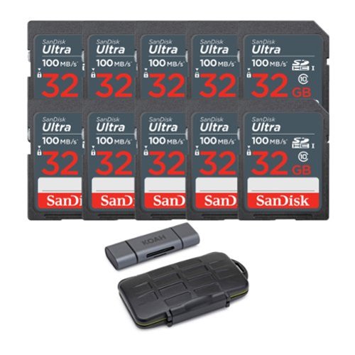 SanDisk 32GB Ultra SDHC UHS I Memory Cards (10 Pack) with