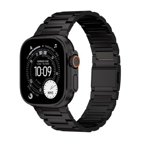 Ultra Supply Co - Titan G4 Titanium Band for Apple Watch Ultra 3/2/1 - Black Titanium-Front_Standard 
