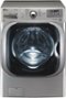 LG - 5.2 Cu. Ft. High-Efficiency Front-Load Washer with Steam and TurboWash Technology - Graphite Steel-Front_Standard 