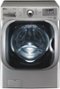 LG - 5.2 Cu. Ft. High-Efficiency Front-Load Washer with Steam and TurboWash Technology - Graphite Steel-Front_Standard