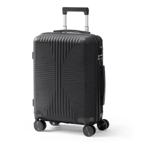 Front. Winado - 20" Hardshell Carry On Luggage with Spinner Wheels Lightweight PP Hardside Small Suitcase with Built-in Lock - Black.