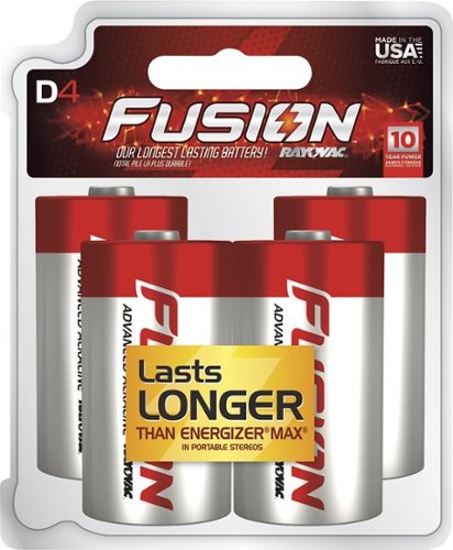  Rayovac - FUSION D Batteries (4-Pack)