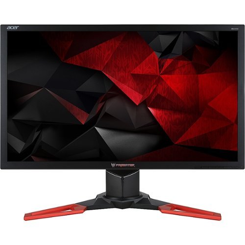  Acer - Predator XB1 24&quot; LCD HD GSync Monitor (DVI, DisplayPort, HDMI) - Black with Red Accents