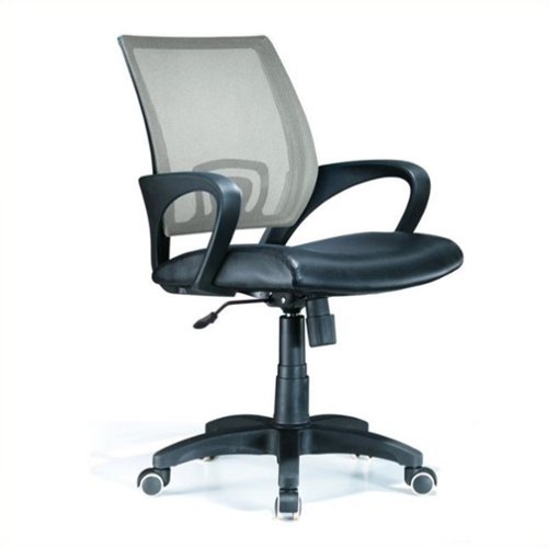  Lumisource Officer Office Chair in Silver - Black