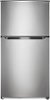 Insignia™ - 21 Cu. Ft. Top-Freezer Refrigerator - Stainless Steel Look-Front_Standard 