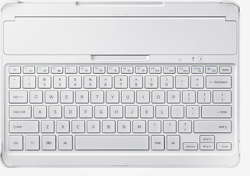  Bluetooth Keyboard Cover for Samsung Galaxy Tab Pro 12.2 and Galaxy Note Pro 12.2 - White