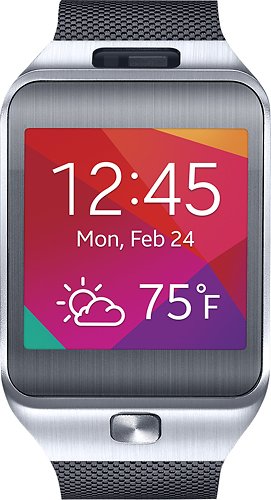  Samsung - Gear 2 Smartwatch with Heart Rate Monitor - Silver/Black
