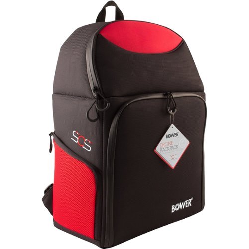 Bower - Sky Capture Series Backpack for Drones - Black/Red-Angle_Standard 