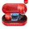 TOZO - T12 Earbuds Wireless, Bluetooth Headphone, Clear Sound, 55H Play, ENC Mic, IPX8, 32EQ, Wireless Charge, Comfortable Fit - Red-Front_Standard