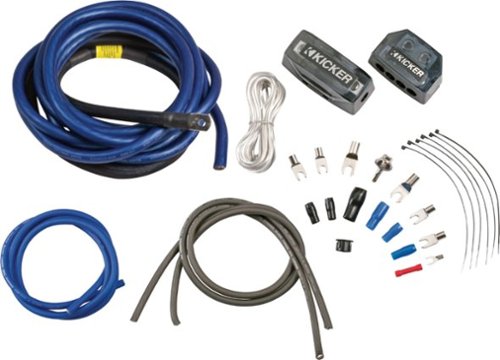  KICKER - P-Series Car Amplifier Installation Kit for Vehicles - Blue, Black, Transparent