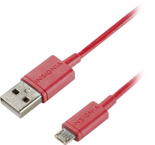  Insignia™ - 3' USB Type A-to-Micro USB Device Cable - Blue/pink