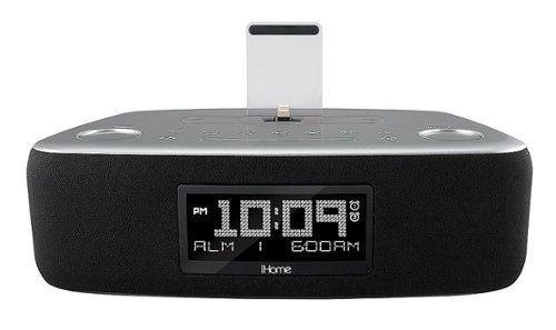  iHome - Dual Alarm FM Stereo Clock Radio - Gunmetal