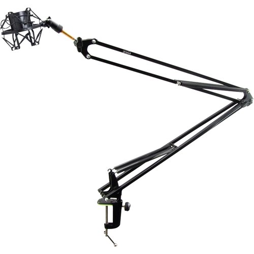 PylePro - Suspension Boom Scissor Microphone Stand with Pro Shock Mount Holder
