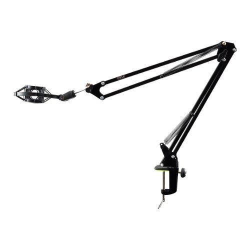 PylePro - Suspension Boom Scissor Microphone Stand with Shock Mount Holder