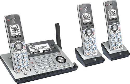  AT&amp;T - CLP99386 Connect to Cell DECT 6.0 Expandable Cordless Phone System with Digital Answering System - Silver