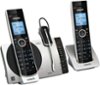 VTech - DS6771-3 DECT 6.0 Expandable Cordless Phone System with Digital Answering System - Black; Silver-Angle_Standard