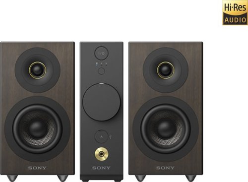 Sony - High-Resolution audio system - Brown Wood Grain/Black-Front_Standard 