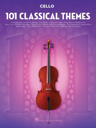 Hal Leonard - 101 Classical Themes for Cello – Instrumental Folio Softcover Featuring 101 Essential Classical Favorites-Front_Standard 