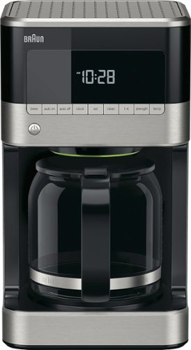  Braun - BrewSense 12-Cup Coffee Maker - Black/stainless steel