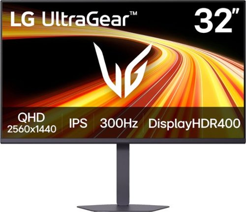 LG - UltraGear 32" QHD IPS 300Hz Gaming Monitor 1ms G-SYNC Compatible FreeSync Premium with VESA DisplayHDR 400 - Black