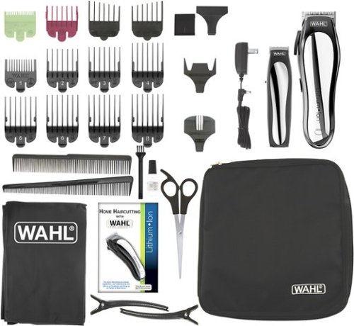 Wahl Lithium Pro Complete Cordless Haircut Kit - Black/Silver WORLDWIDE DELIVERY