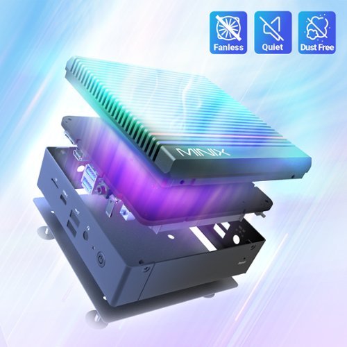 MINIX Z100 0dB Fanless Mini PC, Intel 12th Gen N100, 8GB DDR4