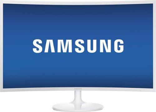  Samsung - CF391 Series C32F391FWN 32&quot; LED Curved FHD FreeSync Monitor - High Glossy White