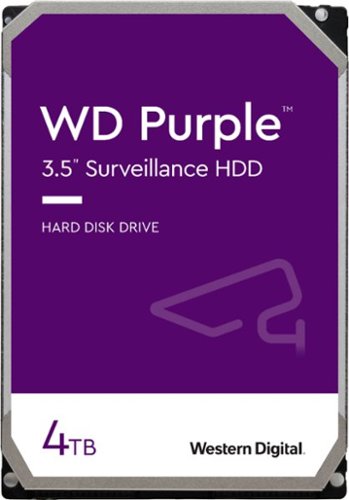 WD - Purple Surveillance 4TB Internal SATA Hard Drive for Desktops
