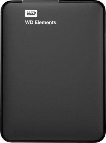  WD - Elements 1TB External USB 3.0 Portable Hard Drive - Black