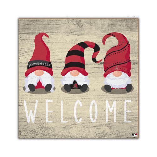Fan Creations - Arizona Diamondbacks 10'' x 10'' Welcome Gnomes Sign - Multicolor-Front_Standard 