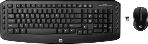  HP - Classic Desktop - Combo Wireless Keyboard and Optical Mouse - Black