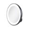 Zadro - LED Lighted Compact Mirror with 15X Magnification & Suction Cups - Black-Front_Standard