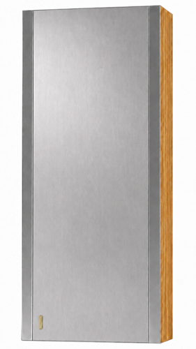 AGA - 18W x 48H x 13D Upper Cabinet - RH - Oak - Stainless Steel