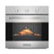 Empava - 24 in. Electric Single Wall Oven 2.3 cu. ft. Capacity Knob Control Kitchen Compact Convection Oven - Stainless Steel-Front_Standard