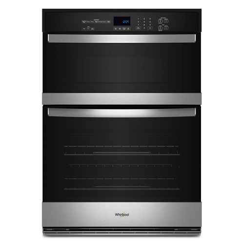  Whirlpool - 6.4 Total Cu. Ft. Combo Self-Cleaning Wall Oven - Stainless Steel