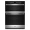 Whirlpool - 6.4 Total Cu. Ft. Combo Self-Cleaning Wall Oven - Stainless Steel-Front_Standard