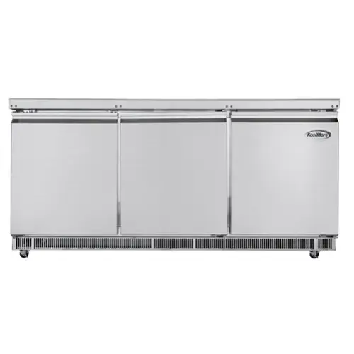 Front. Koolmore - 72 in.  Refrigerated Prep Station Cold Table, Stainless-Steel Refrigerator with 15-Pan (Not Included) Capacity - Stainless-Steel.