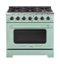 Unique Appliances - 36 in. Wide 6 Burner Classic Retro 5.2 Cu. Ft. Freestanding Gas Convection Range - Summer Mint Green-Front_Standard