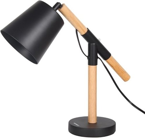 Oumilen - Wooden Desk lamp Rotatable Head Reading Lamp for Office Bedroom Living Room-Front_Standard 