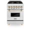 ZLINE - Autograph 24" Legacy Dual Fuel Range w/ 4 Burners & Polished Gold Accents (RAZ-24-G)-Front_Standard