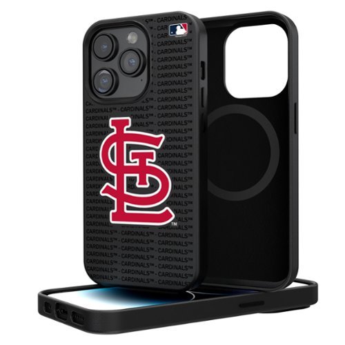 Keyscaper - MLB - St. Louis Cardinals - Primary Logo iPhone Magnetic Bump Case - 16 Pro Max - Black-Front_Standard 