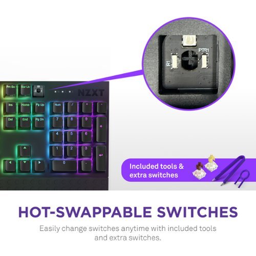 NZXT Function 2 - Full Size Wired Optical Gaming Keyboard - Black BUY ONLINE